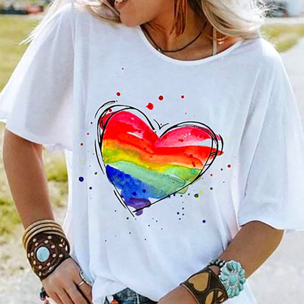 Rainbow Heart Graphic Tee